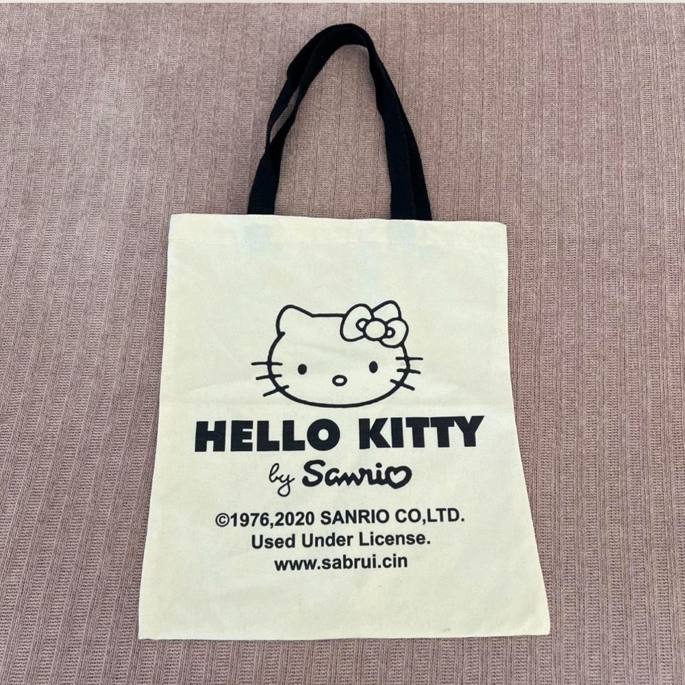 Sanrio Hello Kitty Black and Cream Tote Bag